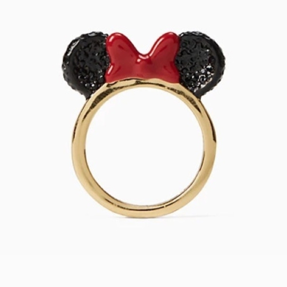 Kate Spade Red and Black Minnie Mouse Ring Size 7